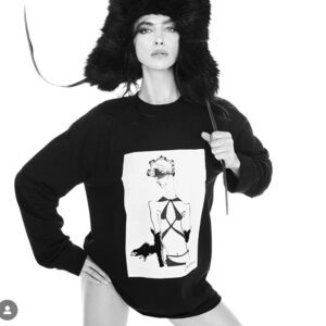 Zara X Steven Meisel Tunic Length Long Sleeve Graphic Tee Size Large